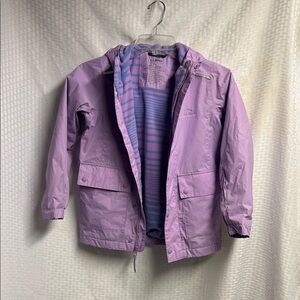 Girls Purple LL Bean Rain Jacket